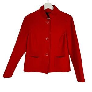 Talbots Orange 2P Lightweight Wool Blend Jacket